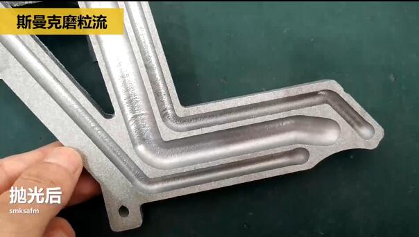 磨粒流對航空3D打印件拋光，切開看效果！